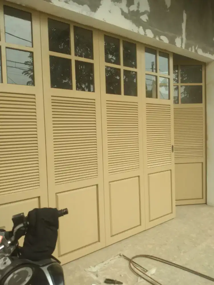 Pintu garasi wina geser lipat harga per daun pintu uk 260cm x 70cm COD