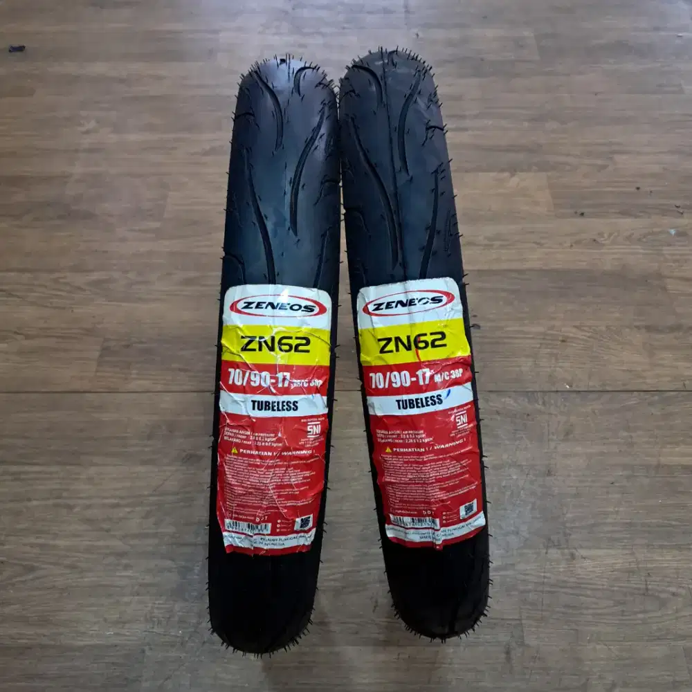BAN TUBELESS ZENEOS ZN62 70/90 -17 M/C 38P (MURAH & BERKUALITAS)