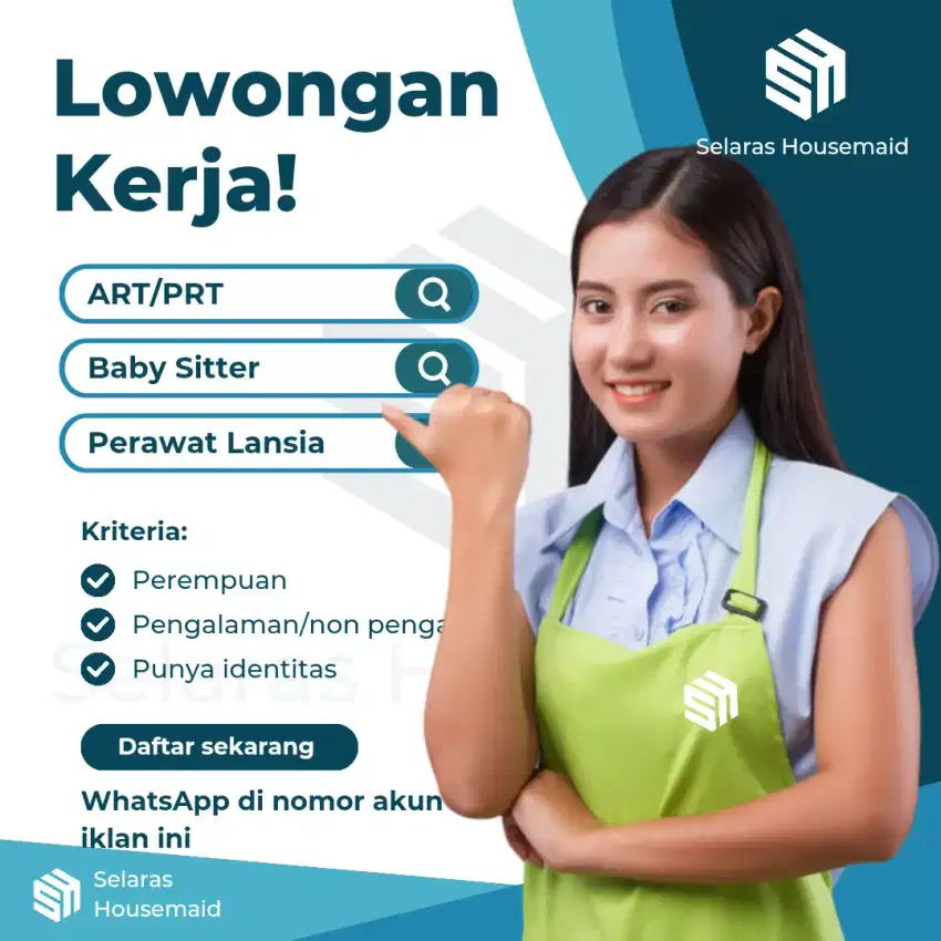 Lowongan Art, BabySitter, Suster Lansia