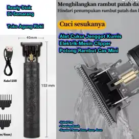 Alat Cukur Jenggot Kumis Elektrik Mesin Clipper Potong Rambut Cas Mini