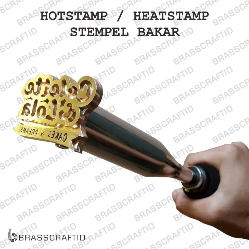 Alat untuk Branding Logo Stempel Emboss Hot Stamp Bakar Metal Kuningan