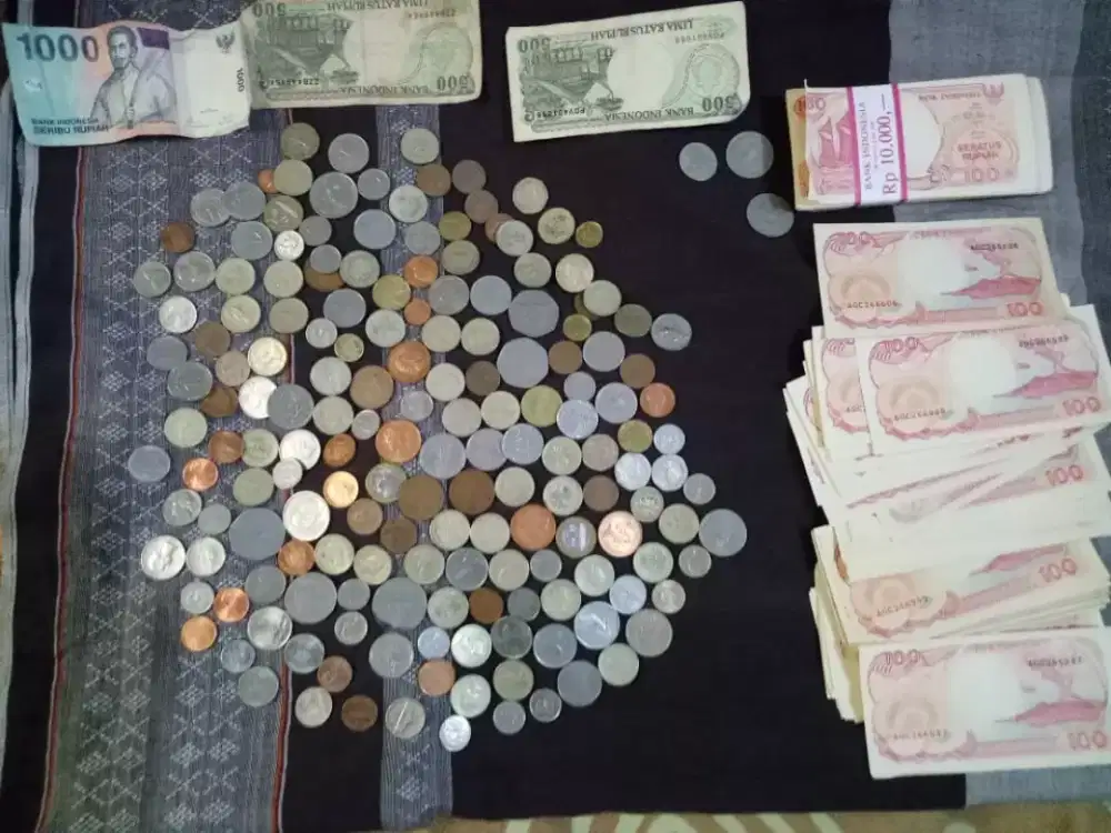 Uang Kertas Lokal Jadul Dan Koin Kuno Asing