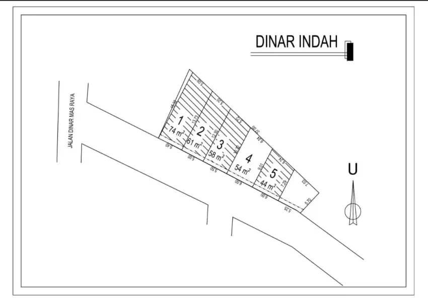 Tanah apik nempel jalan utama di Dinar asri tembalang