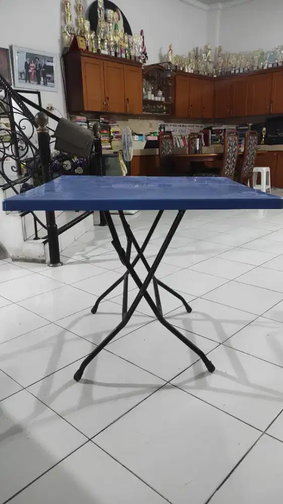 [Jual Murah] Meja Lipat Biru Persegi