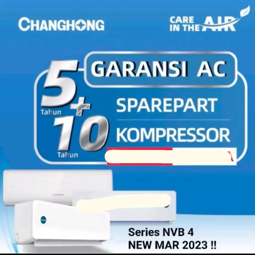 AC CHANGHONG 1/2 PK CSC-05NVB4 NEW MARET 2023 ANTI KARAT+TURBO COOLING