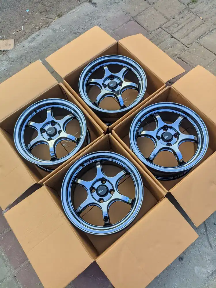 Velg black krum ring 15 pcd 4x100 lebar 6.5