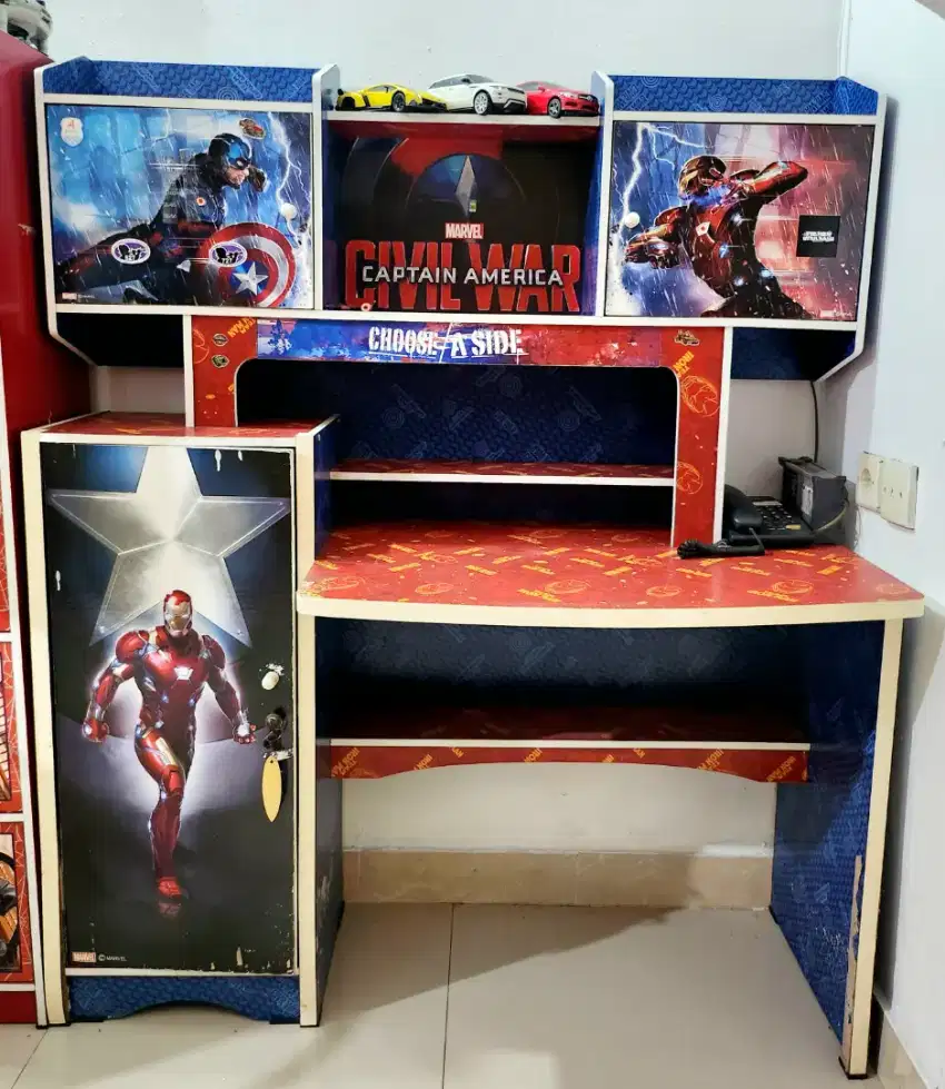 Meja belajar Murah Karakter Captain America Iron Man Ori Marvel