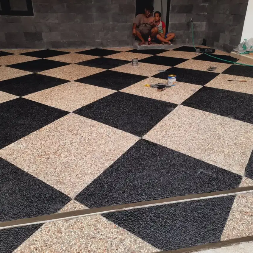 Carport garasi batu sikat