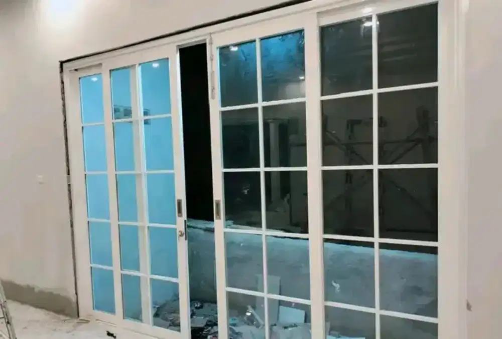 Kusen Aluminium pintu jendela kaca