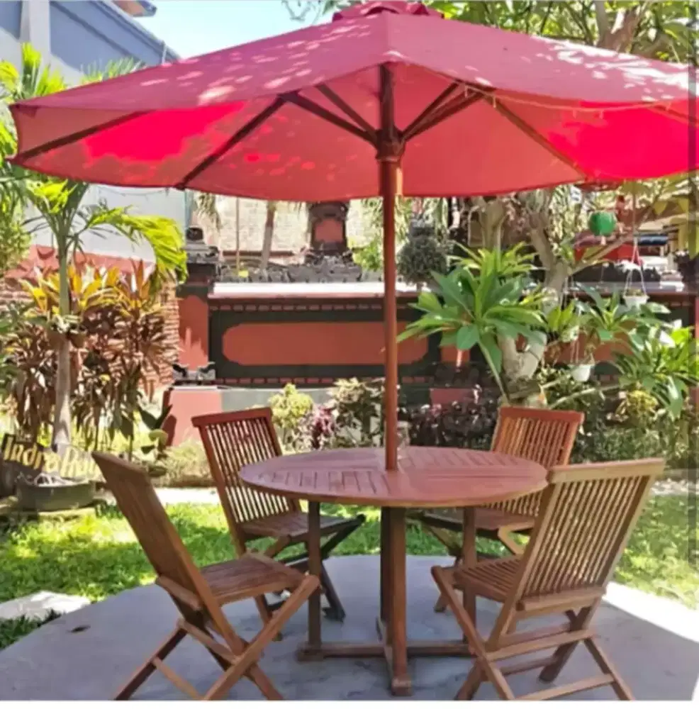 Meja payung set taman