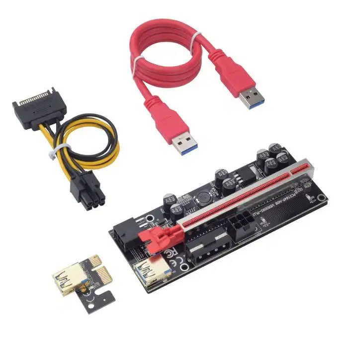 NEW Mining Riser Ver 009S Plus 8 Capacitor USB 3.0 PCIE X1 To X16 VGA