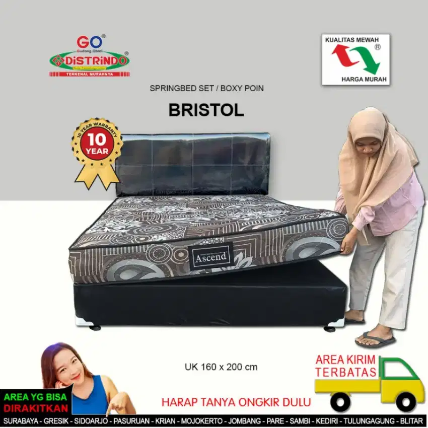 SPRINGBED FULLSET DIVAN SANDARAN