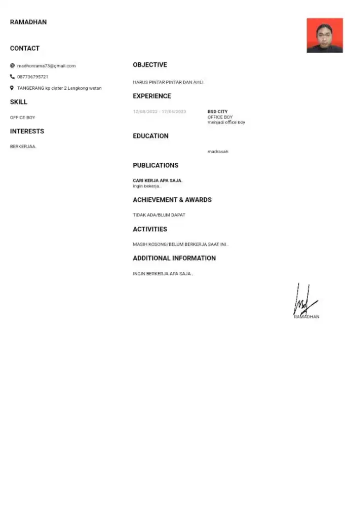 ASSALAMUALAIKUM CARI KERJA apa saja