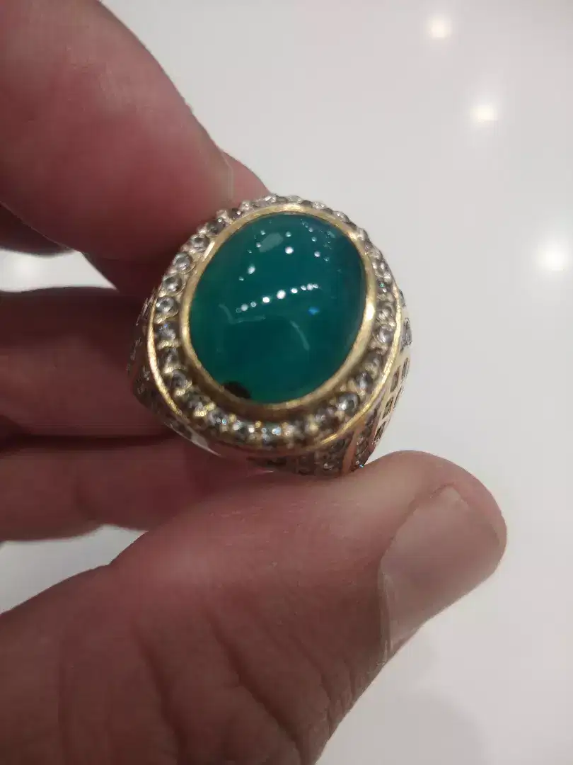 Batu Cincin bacan kristal ring perak micro