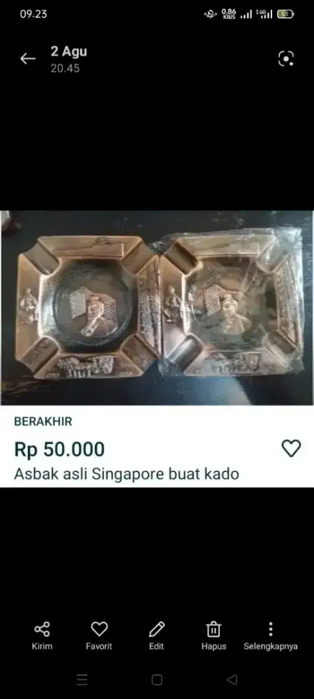 Asbak asli Made in Singapore