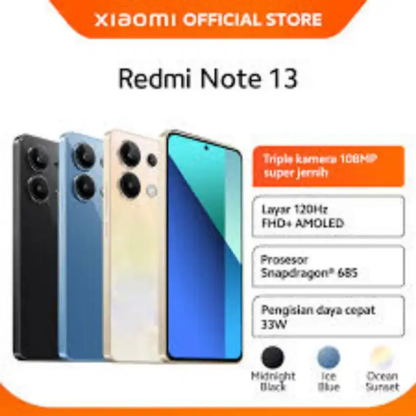 Xiaomi redmi note 13 8/128 new segel garansi resmi