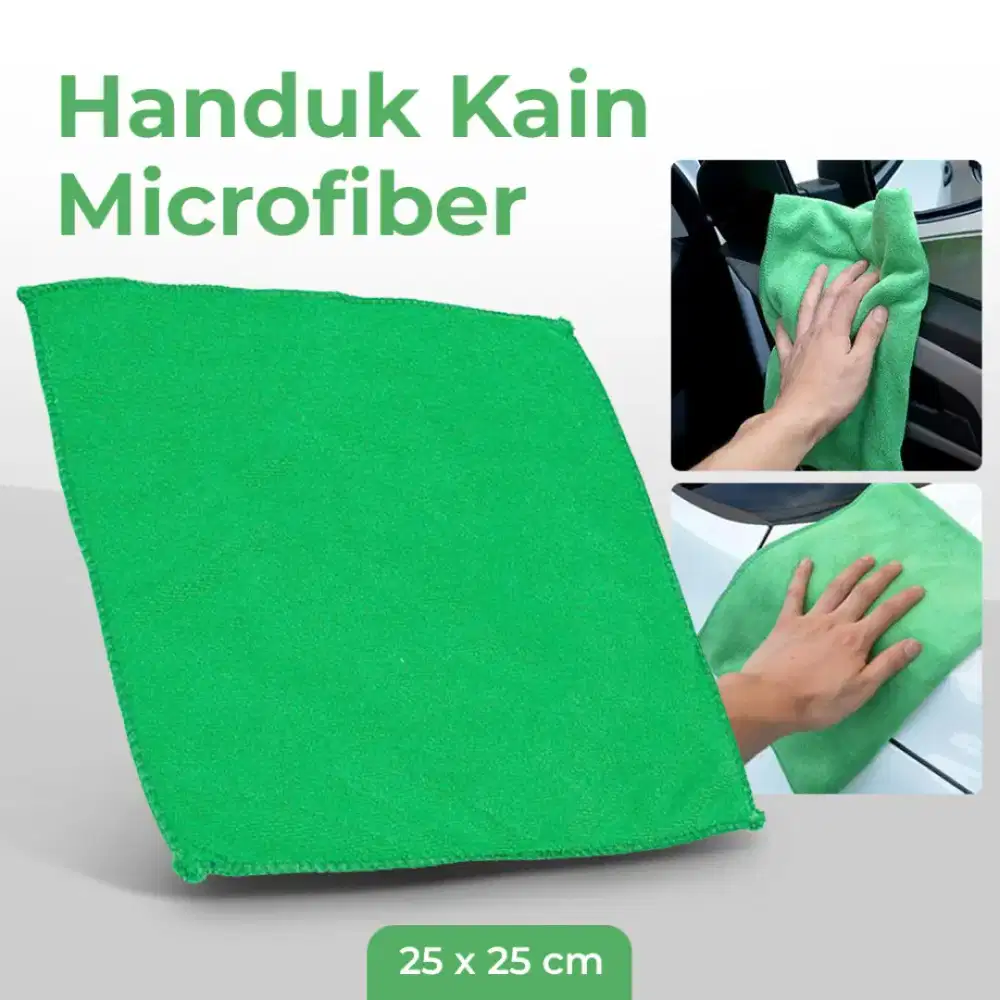 Warooni Handuk Kain Lap Microfiber 25 x 25 cm