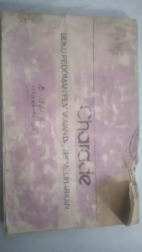 Manual Book Renault 18tl,Mazda 323 83,Charade xg & bbrp lainnya