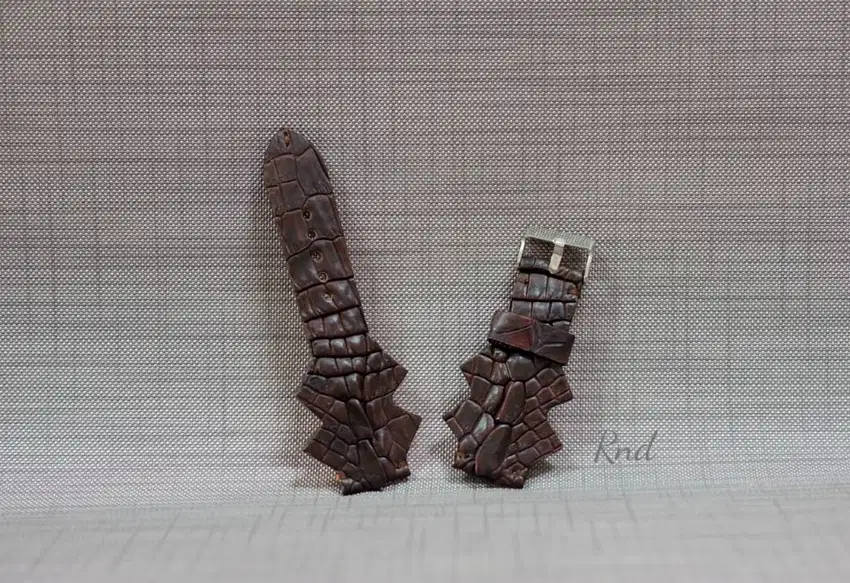 Strap jam tangan kulit 24mm croco back horn