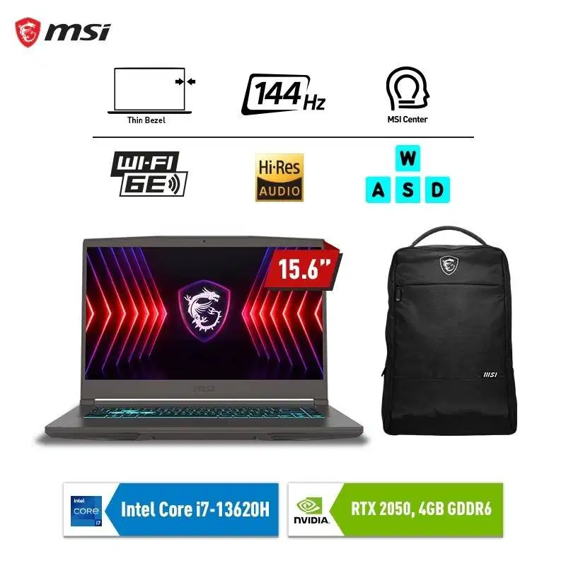 MSI Thin 15 B13UCX 1434 i7-13620H RTX2050 8GB 512GB 15.6 FHD 144Hz IP