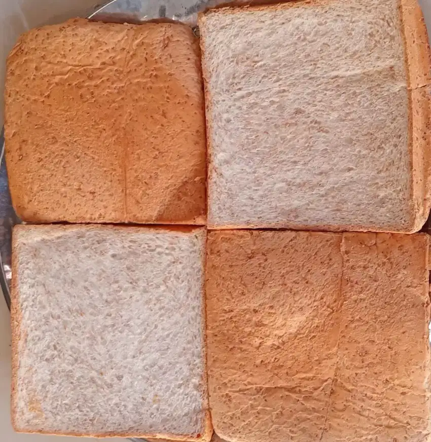 Kulit roti tawar dan gandum