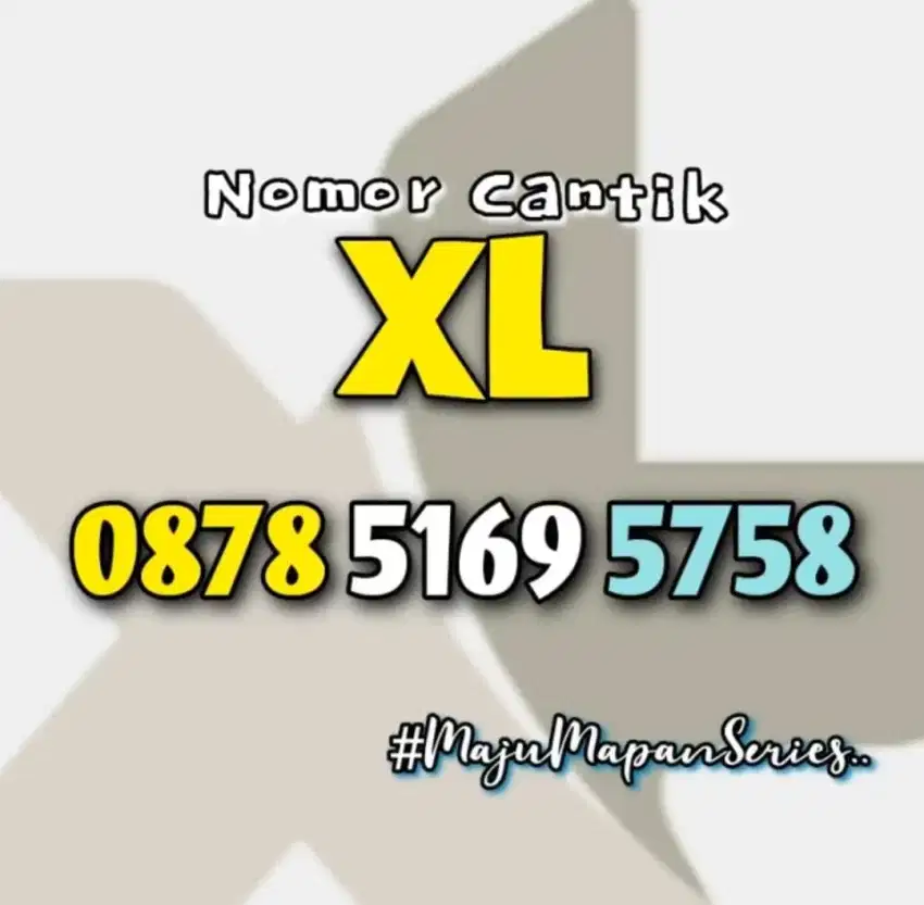 (bisa COD) Nomor CANTIK Kartu XL PRA BAYAR HOKI Maju Mapan 5758