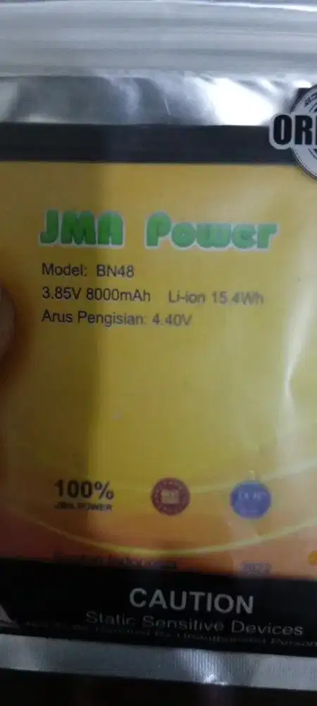 Baterai Xiaomi redmi note 6 pro BN48 JMA POWER 8.000mAh