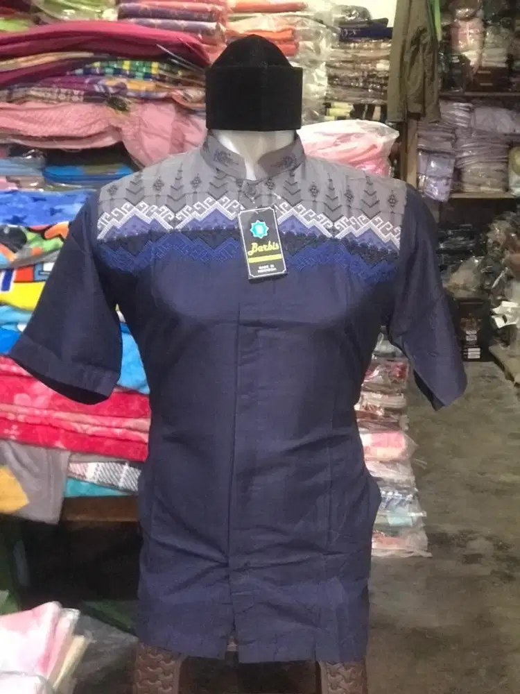 Baju koko lengan pendek dewasa M L XL seri 013, kode N