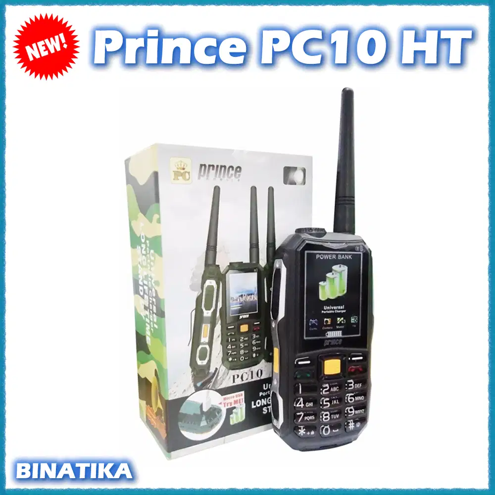 Prince PC10 HT Dual SIM Camera Baterai 12.000 mAh Bisa Power Bank