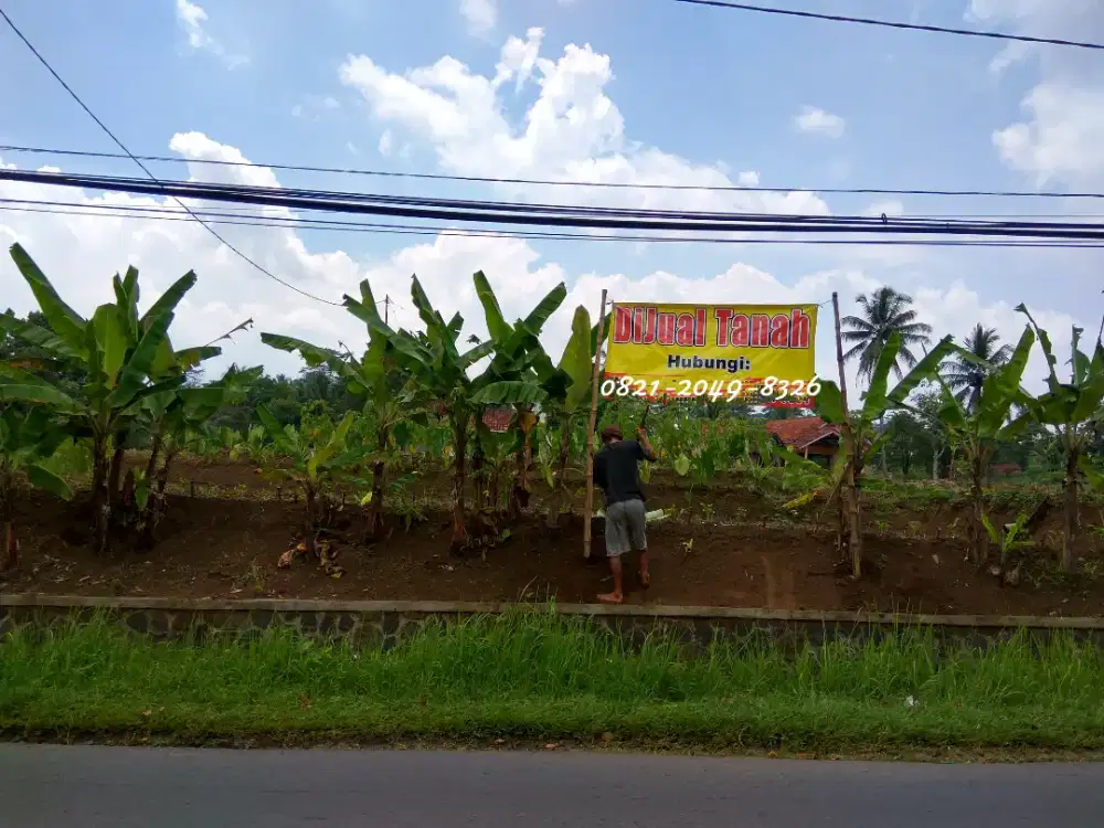 Dijual Tanah Sawah SHM pinggir Jakan Raya dekat Alun Alun Ciamis