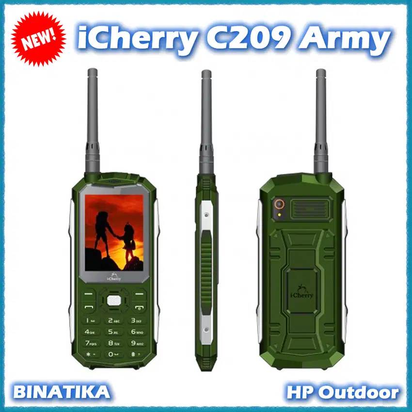 Baru - HP Unik Langka iCherry C209 Slim Army Edition Dual SIM Camera