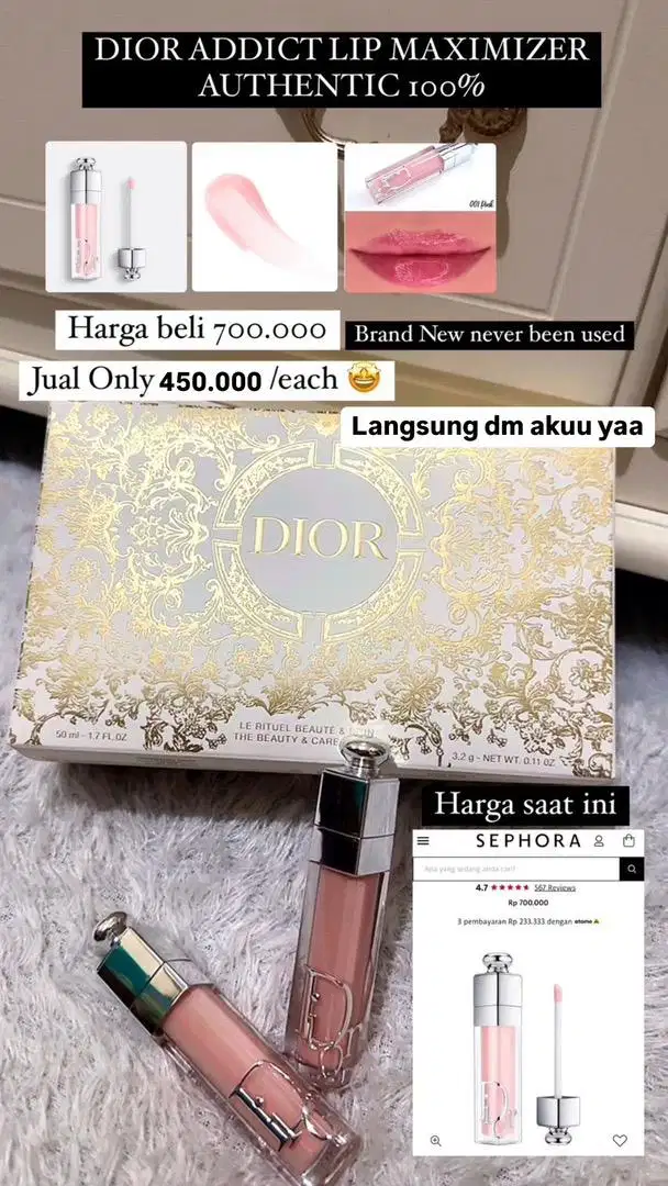 DIJUAL DIOR ADDICT LIP MAXIMIZER AUTHENTIC 100%