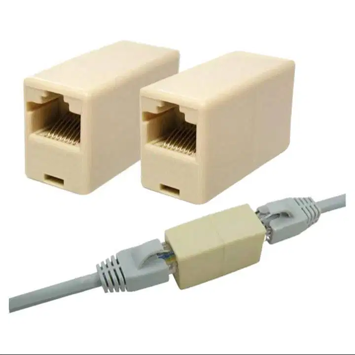 Barel LAN RJ45 Konektor Coupler Female to Female Sambungan Kabel RJ 45