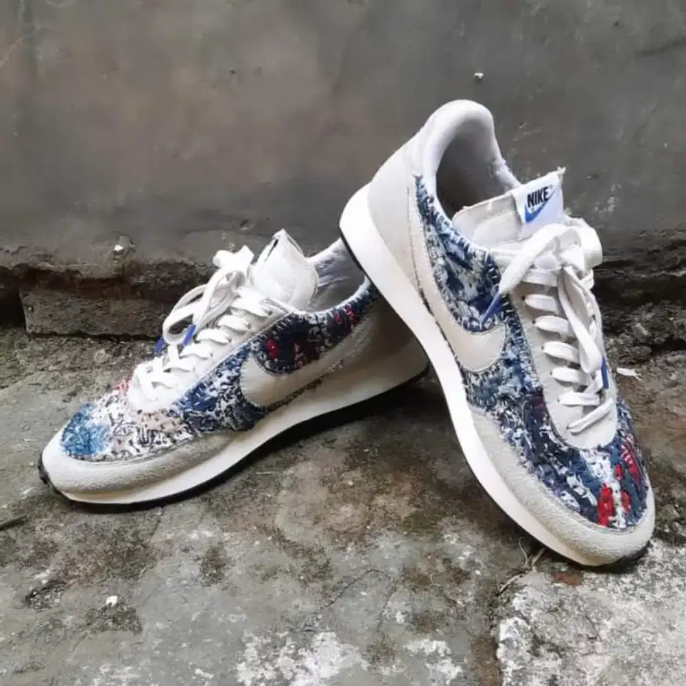 Sepatu nike custom sashiko boro patchwork handstich