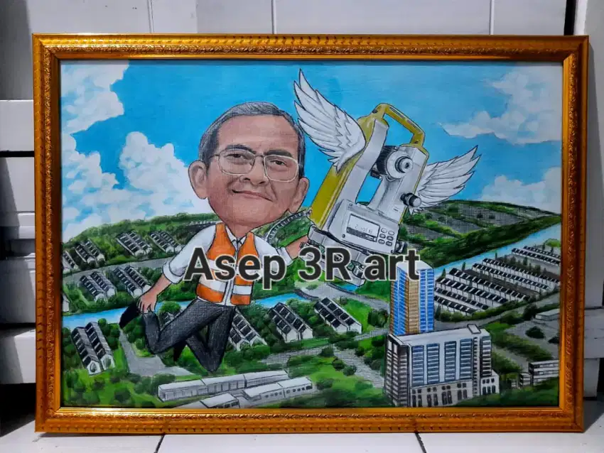 Jasa lukis wajah karikatur handmade cikarang bekasi terpercaya