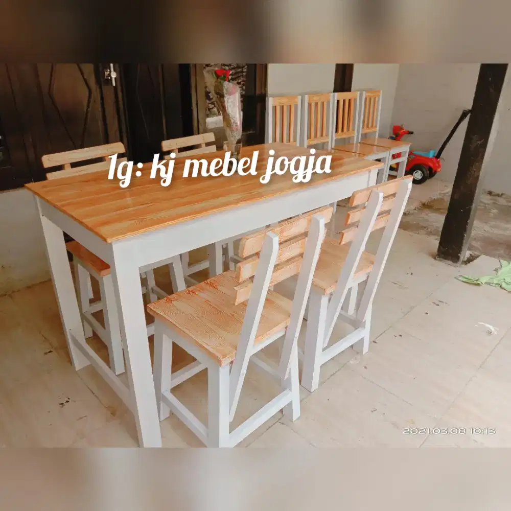 Meja kursi set resto promo