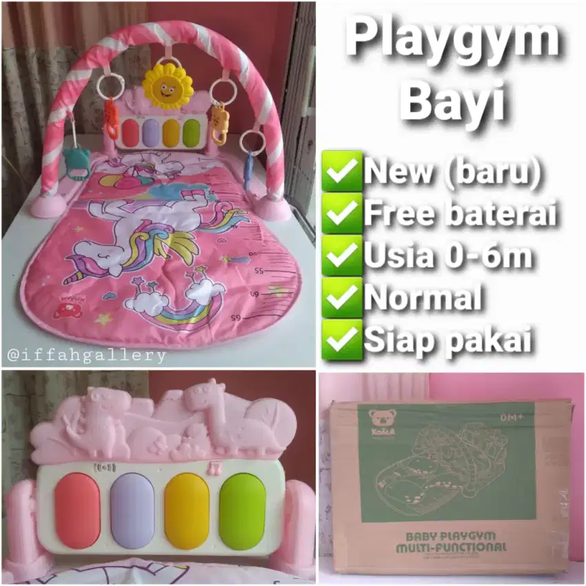 Playgym Bayi Warna Pink Siap Pakai