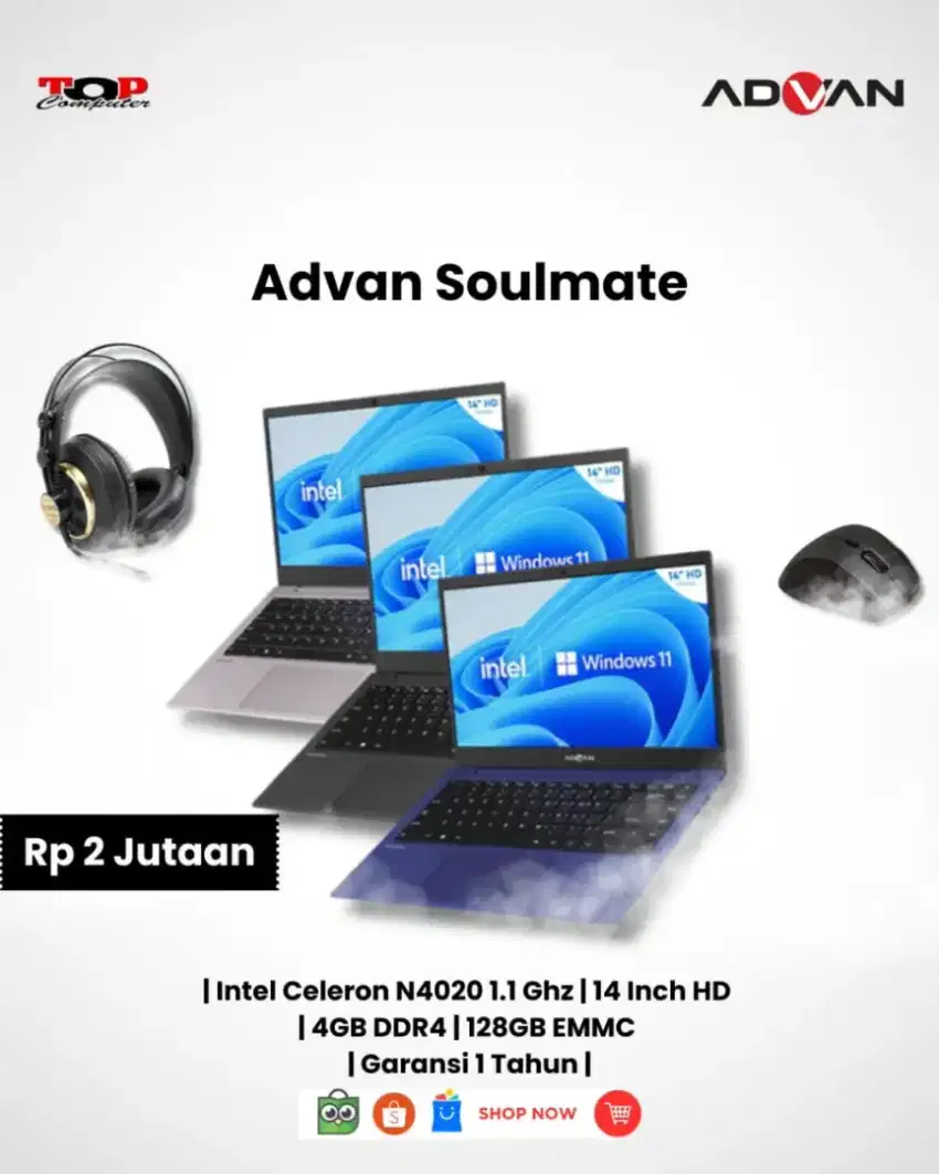 Laptop terbaru harga mulai dari 2 jt an