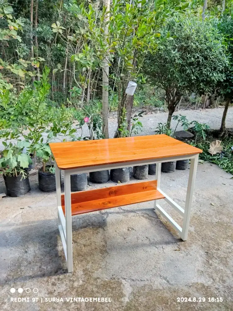 Meja belajar simple kombinasi cat duco