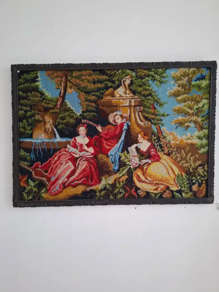 Sulam kristik tiga wanita ukuran 120cm