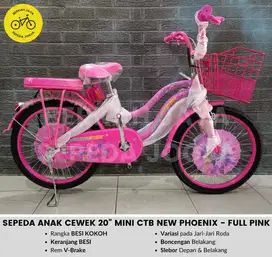 NEW Sepeda Keranjang Anak 20” inch Mini New Phoenix Barbie