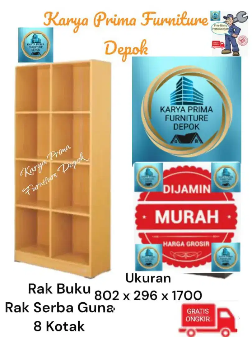 Rak Serbaguna buat arsip kantor Rak Buku 8 kotak 685rb free ongkir COD