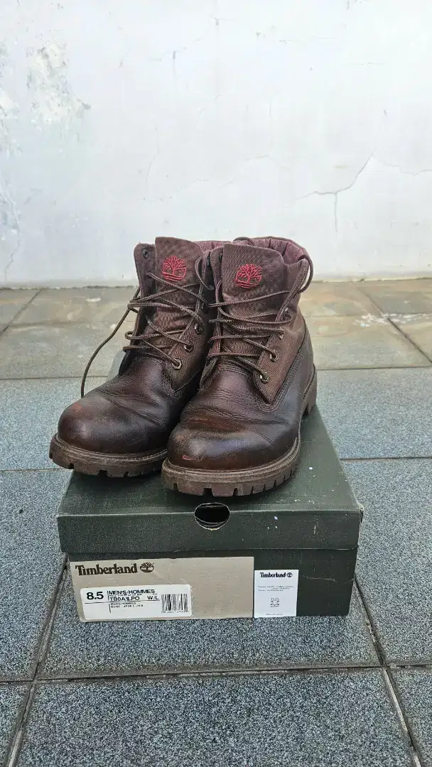 Timberland boots - roll top af dark brown. Size 42