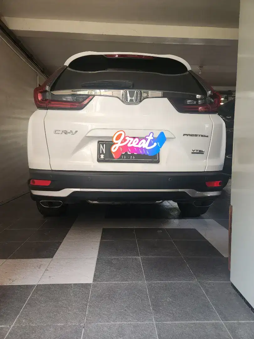 Dijual cepat CR-V 1.5 Turbo Prestige Sensing 2021 warna putih mutiara