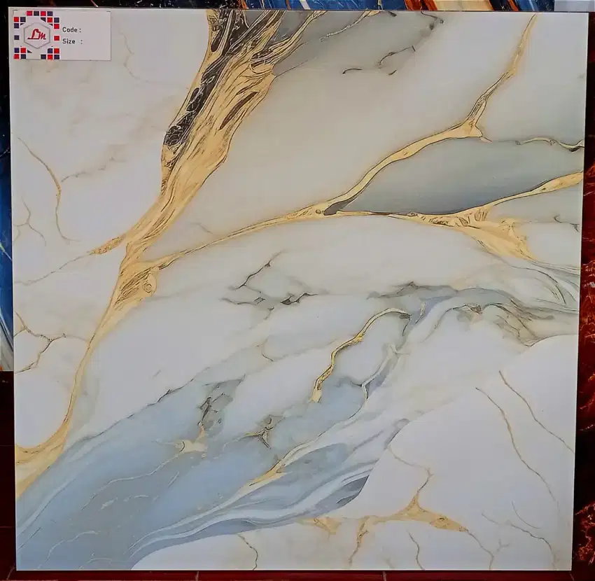 GRANIT 60x60 MURAH MARBLE GOLD GLAZED (GESER FOTO PILIHANNYA)