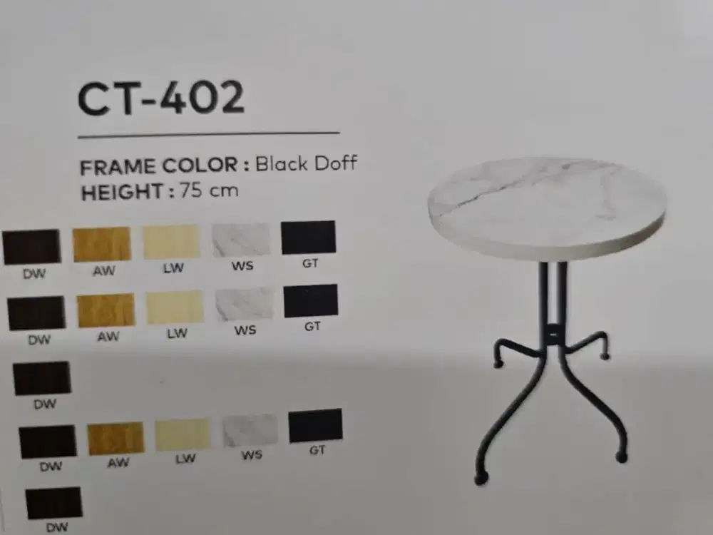 Meja cafe diameter 60