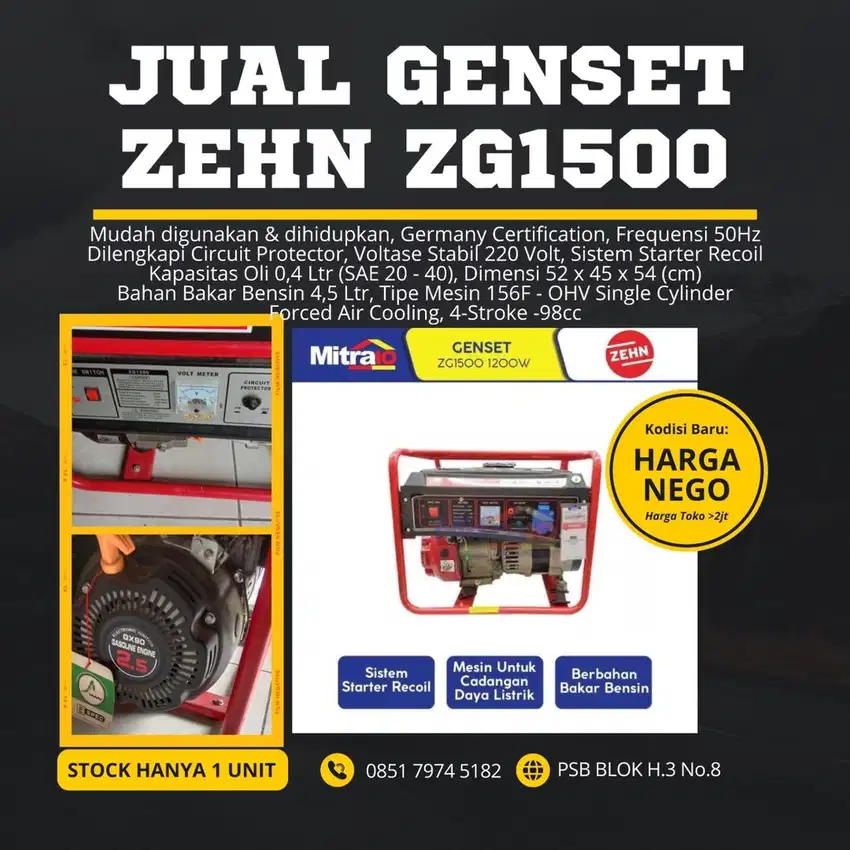 Genset Zenh ZG1500