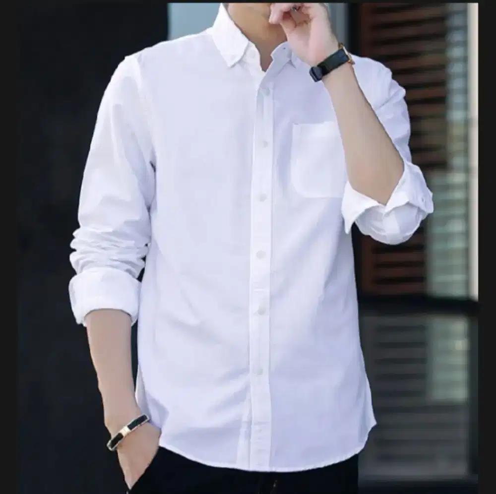 Jual kemeja polos hitam dan putih