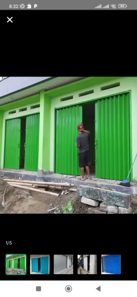 Folding gate roling door