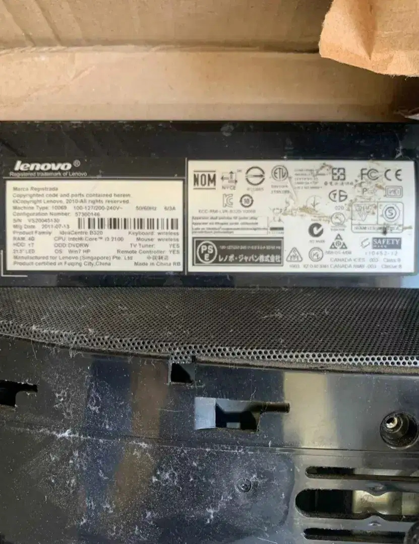 Lenovo All in One Part Ori Copotan